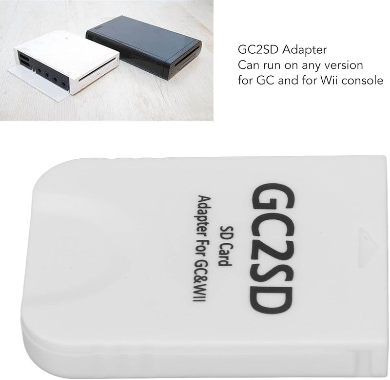 Zopsc محول بطاقة التخزين، محول بطاقة GC2SD لقارئ البطاقات لأجهزة التحكم، توصيل وتشغيل. (أبيض) - Image 3
